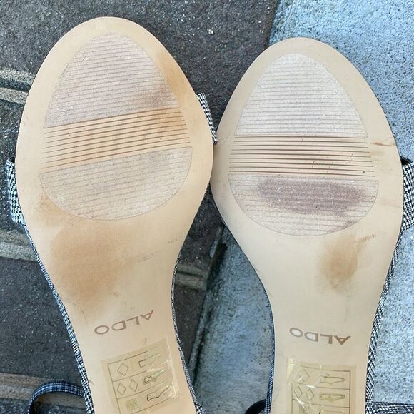 Aldo Black and White Glen Plaid Heels. Size 8. - Picture 12 of 15